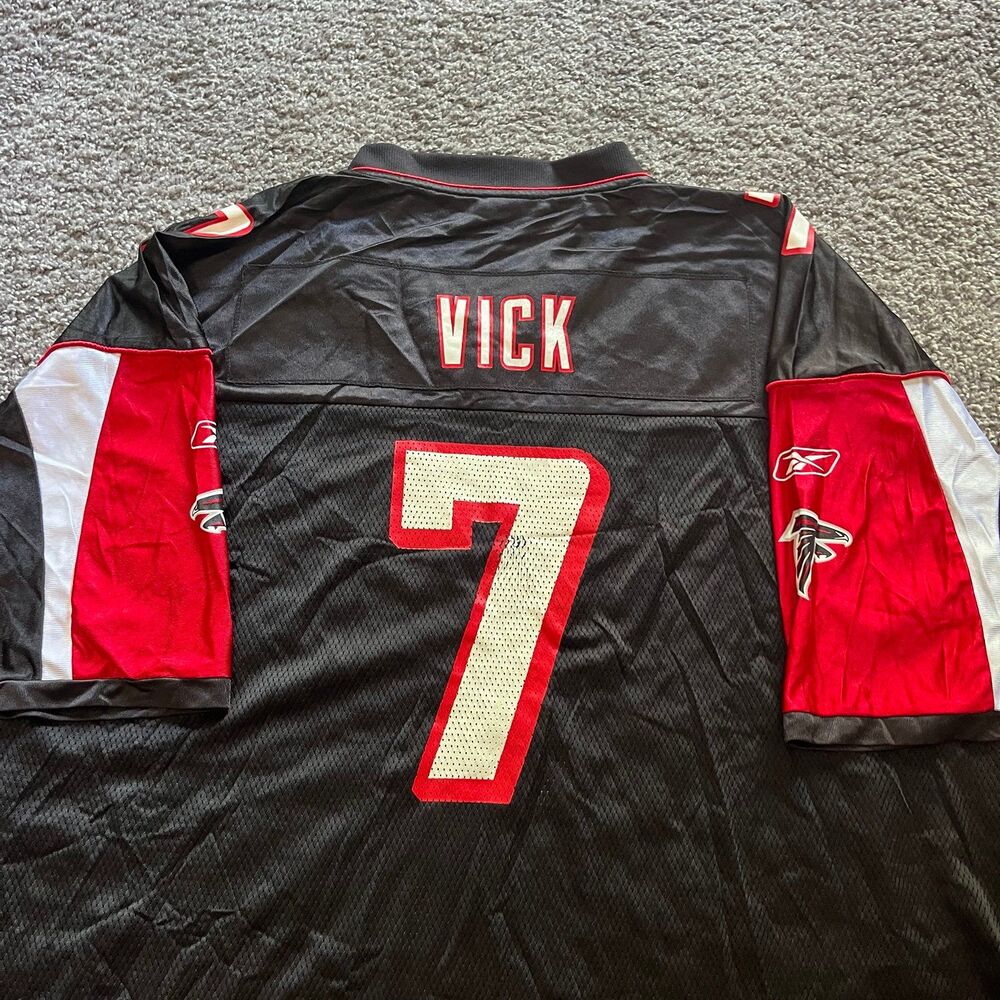 Reebok Atlanta Falcons Micheal Vick #7 Jersey Black NFL Mens 3XL Y2K Vintage - Picture 4 of 8
